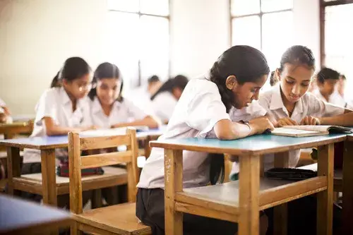 Photo of students reading